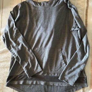 Gray Long Sleeve Hi Low Hoodie